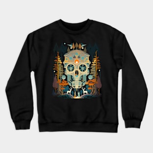 Halloween Day of the Dead Cyber Sugar Skull Crewneck Sweatshirt